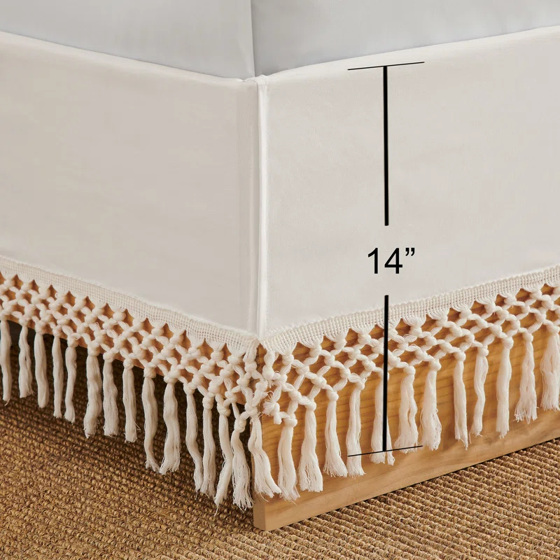 Sweet Jojo Designs Boho Fringe Macrame 14" Bed Skirt by Sweet Jojo Designs