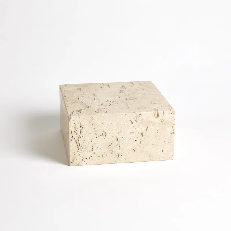 Studio A Home Travertine Cube Riser-Sm