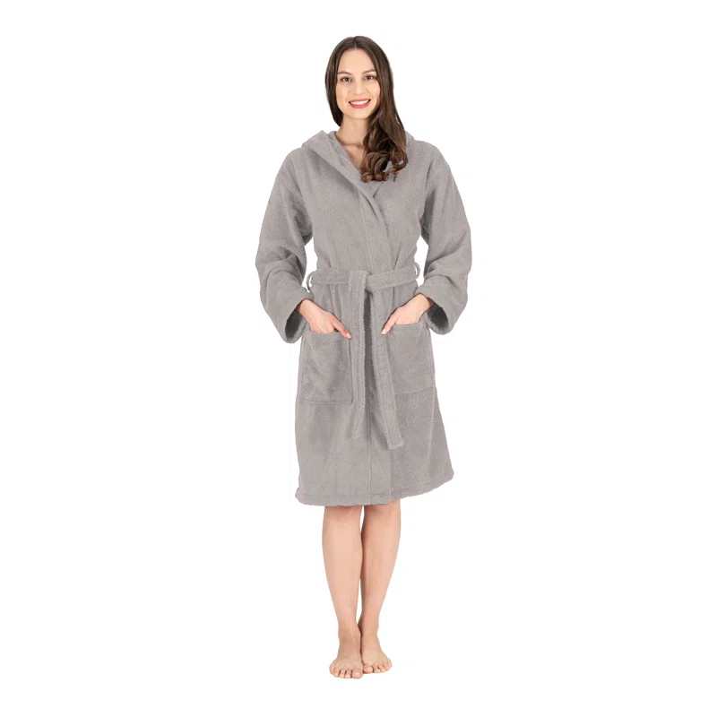 Nine West Hooded  Turkish Cotton Unisex Bath Robe Collection