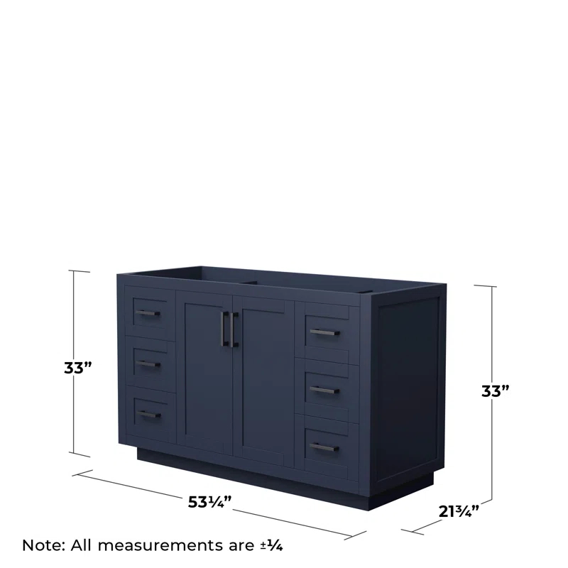 Wyndham Collection Miranda 53.25" Freestanding Single Bathroom Vanity Base Only