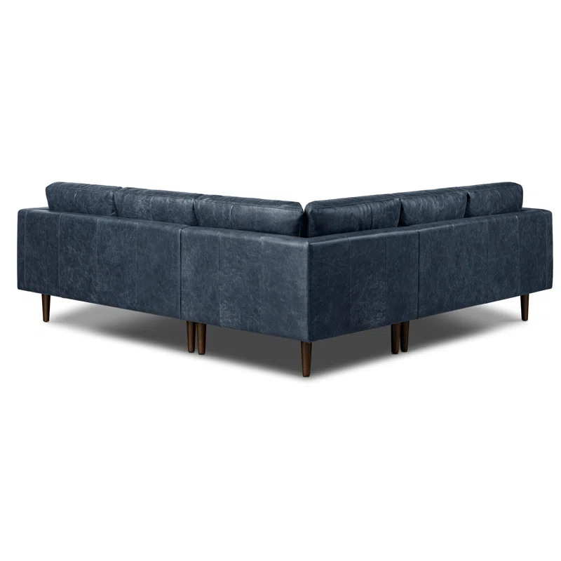 Poly & Bark Napa Corner Sectional in Full-Grain Genuine Italian Leather
