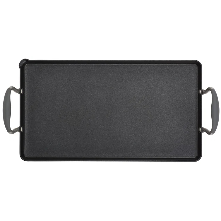 Anolon Anolon Advanced Home Hard Anodized Nonstick Double Burner Griddle With Roasting Rack, 2 Piece