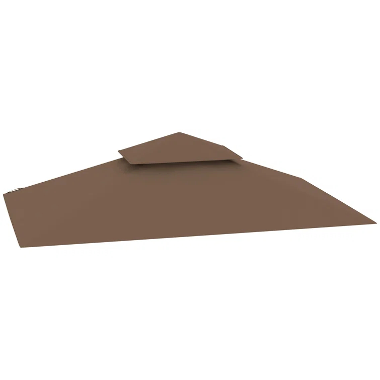 Outsunny Grill Gazebo Canopy Replacement Roof, UPF50+ Protected, 5' x 8' Outdoor BBQ Canopy Replacement Cover, Double Tiered Grill Canopy Replacement Cover, TOP COVER ONLY