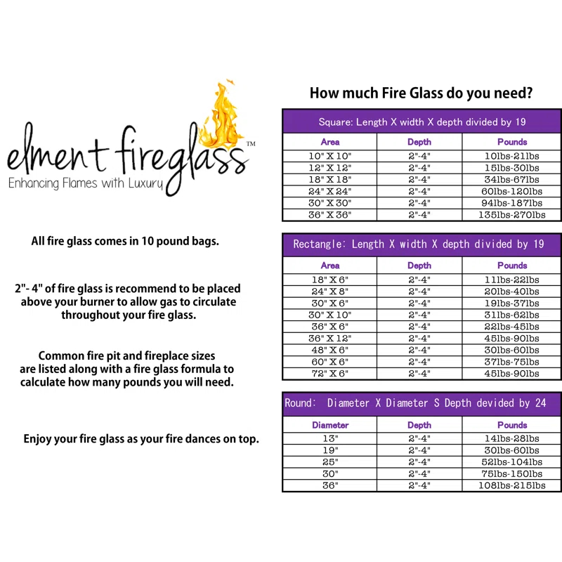 Element Fire Glass 10 Lb. Fire Glass