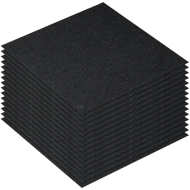 VEVOR 24'' W x 24'' L Level Cut And Loop Polyester Carpet Tile (Set of 15)