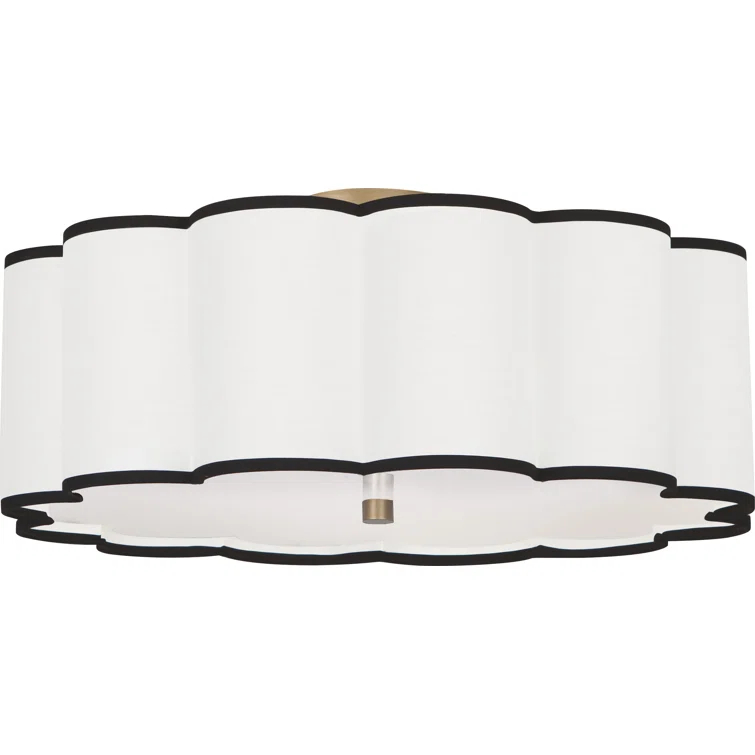 Robert Abbey Axis Cotton / Cotton Blend Semi Flush Mount