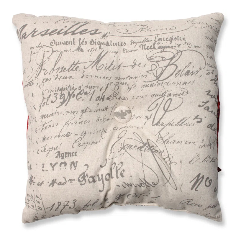 Pillow Perfect Buttons Reversible Throw Pillow