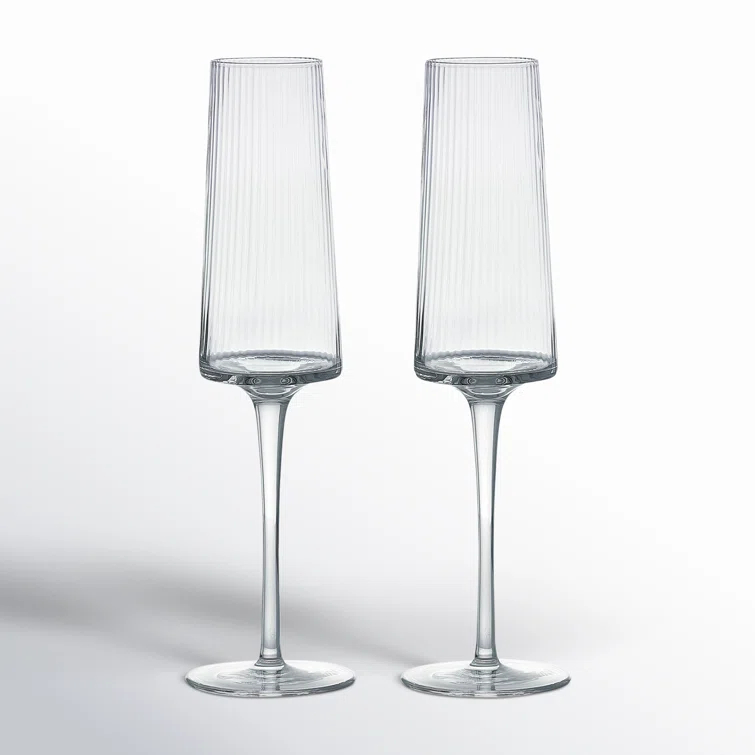 Zoya 8.5oz. Champagne Glass Stemware Set (Set of 2)