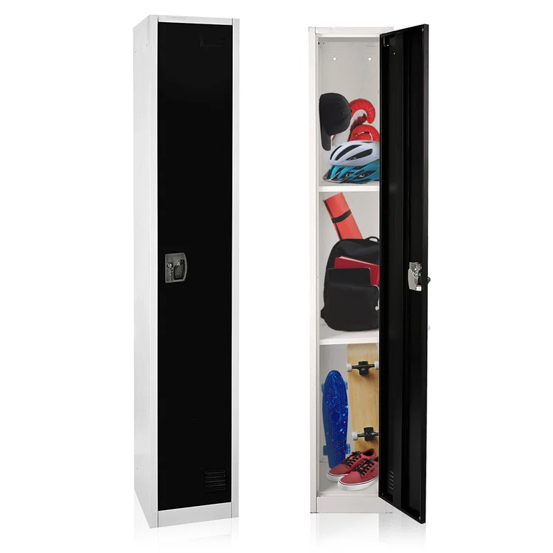 AdirOffice 12'' Wide Steel 1-Tier School and Gym Locker (Set of 2)