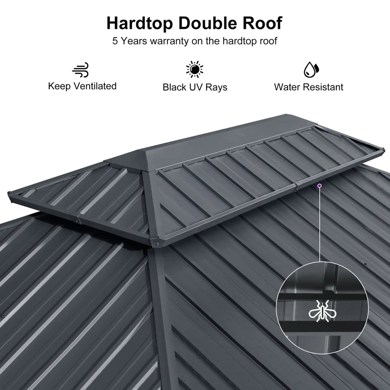 Purple Leaf Aluminum Patio Gazebo