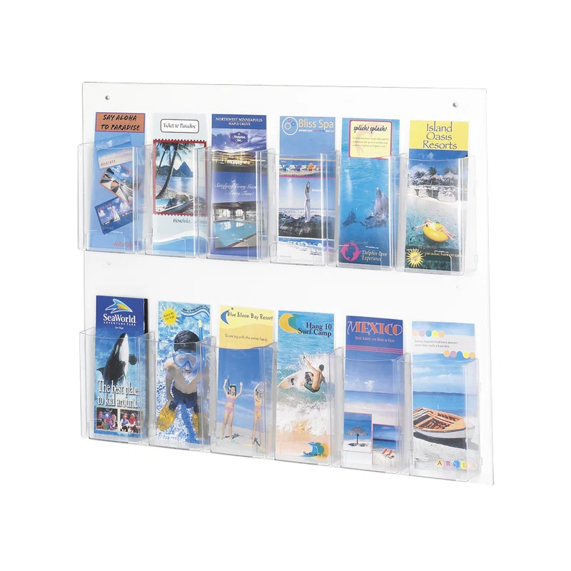 Safco Products Company Clear2c Safco Pamphlet Magazine Rack