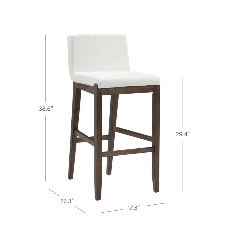 Nathan James Siping Upholstered Wooden Stool
