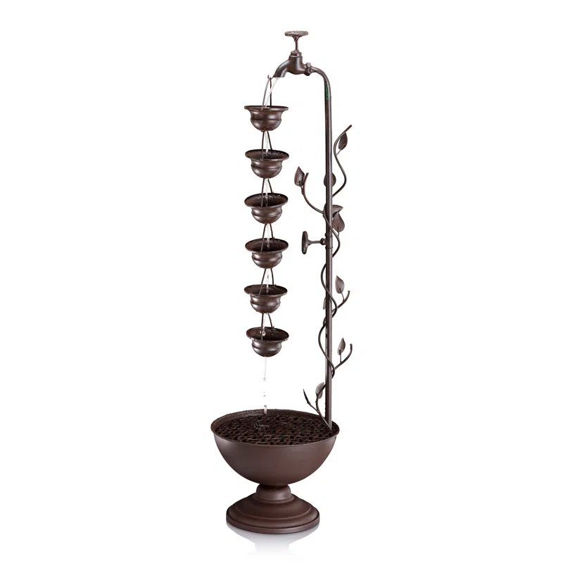 Winston Porter Gertrude Metal Weather Resistant Floor Fountain
