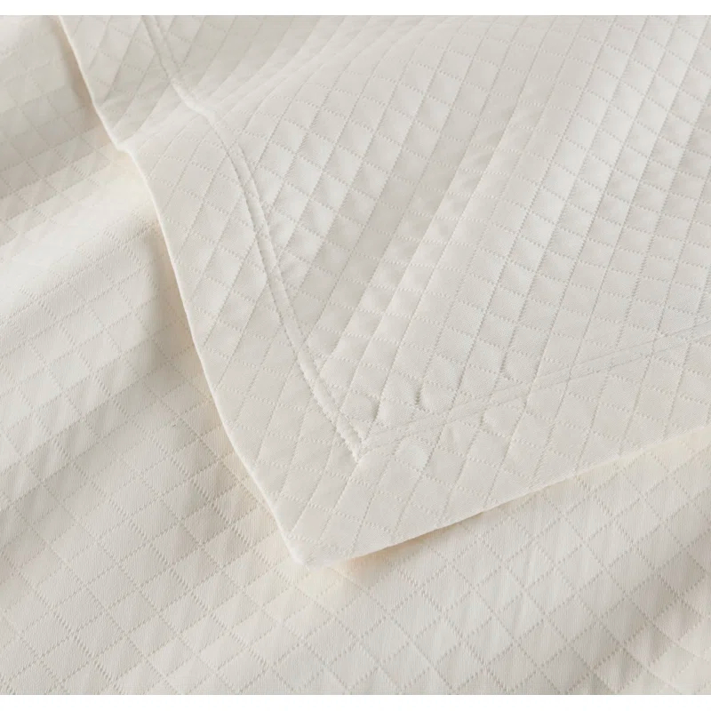 Peacock Alley Oxford Cotton Blend Coverlet
