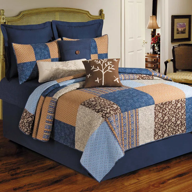 Bridget Cotton Quilt Patchwork Reversible Quilt