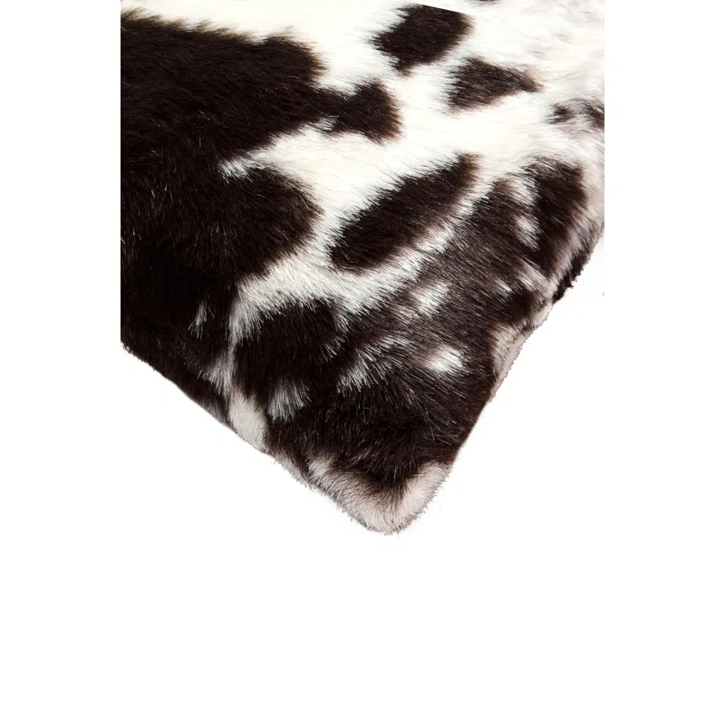 Luxe Belton Animal Print Faux Fur Throw Pillow (Set of 2)