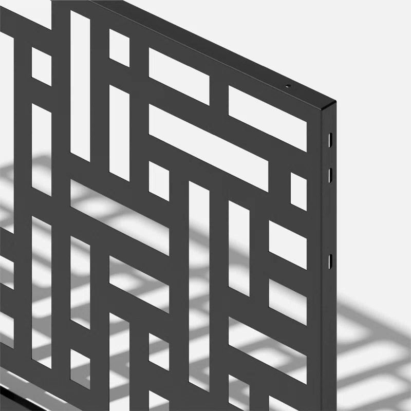 Veradek Screen Series 24'' H x 45'' W Black Plastic Fence Panels