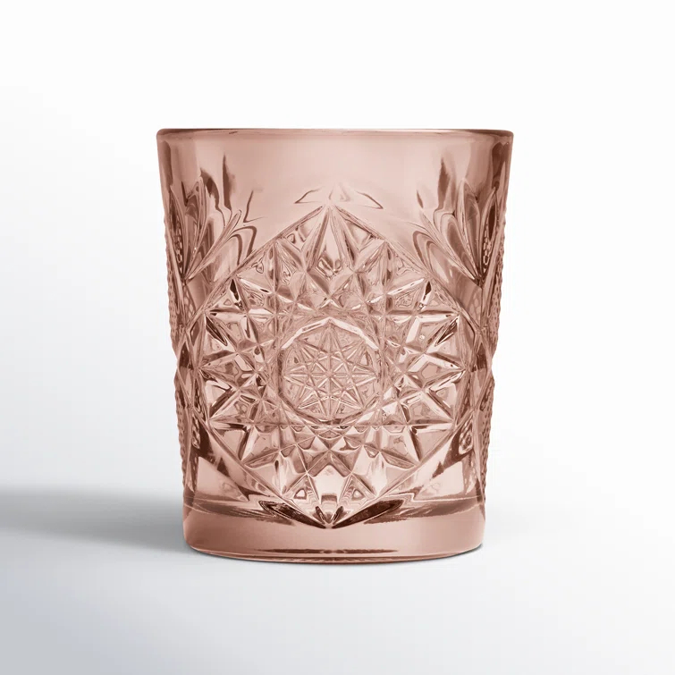 Libbey Hobstar Rose Double Old Fashioned Glasses, 12-Ounce (Set of 4)