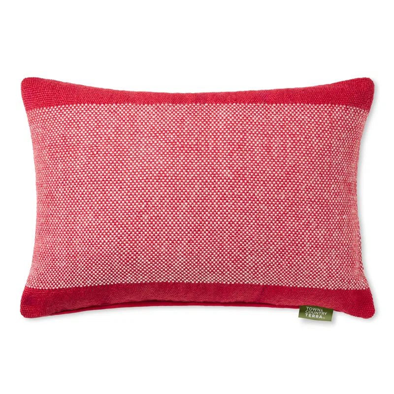 TOWN & COUNTRY TERRA Alara Solid Border Indoor Outdoor Decorative Pillow 20"x20"