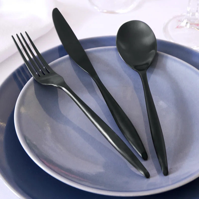 Godinger Silver Art Co Milano 20 Piece 18/10 Stainless Steel Flatware Set, Service for 4