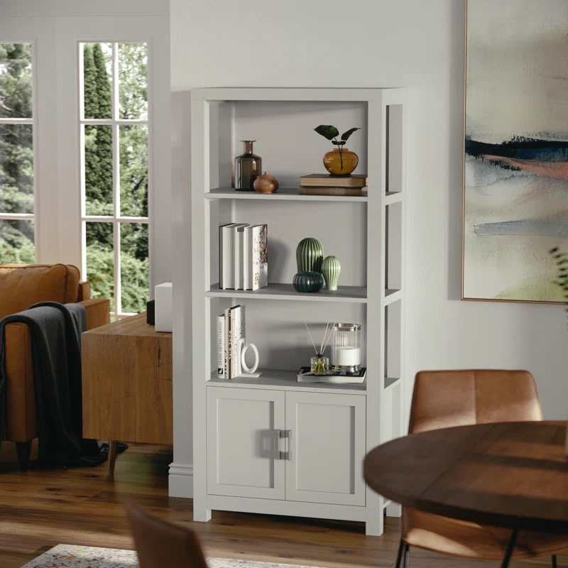 Martha Stewart Teague Martha Stewart 68" Shaker Bookcase with Storage Cabinet