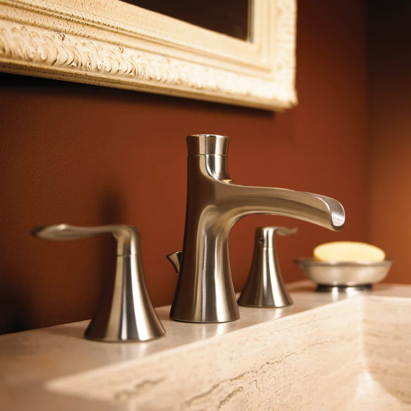 Speakman SB-1221-E-BN Caspian Widespread Bathroom Faucet with  Drain Assembly