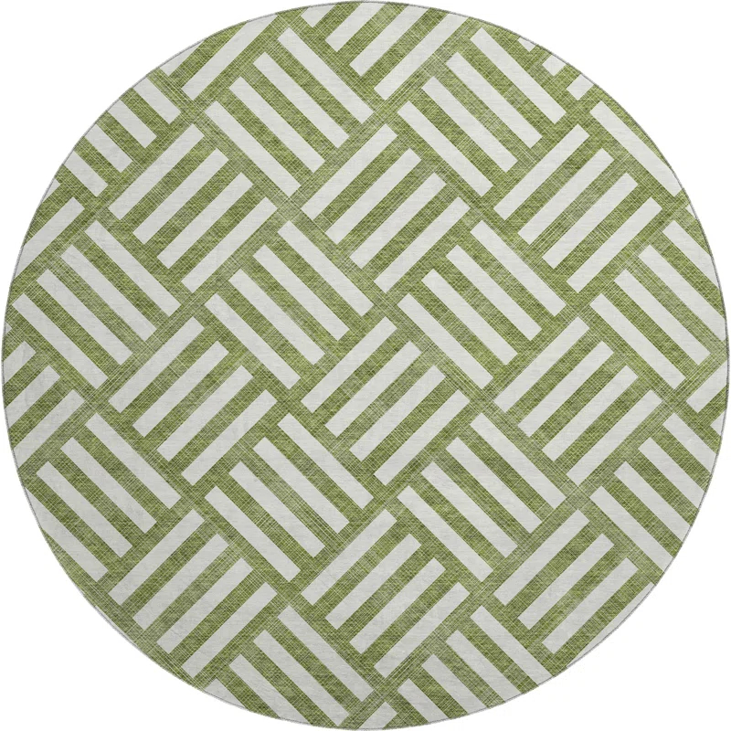 Wade Logan® Premium Machine Washable Cerrito Olive Rug