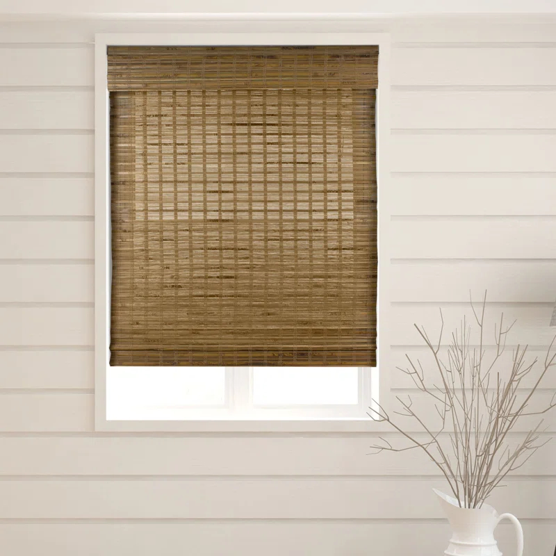 Arlo Blinds Dali Native Sheer Bamboo Roman Shades