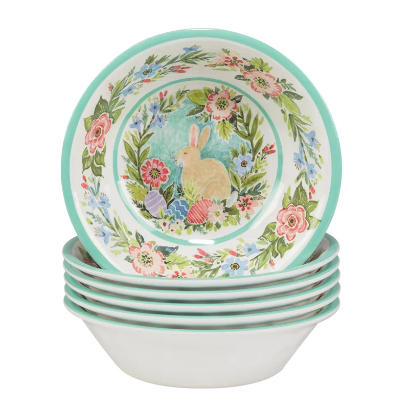 Certified International Joy Of Easter  Set/6 All Purpose Bowl 7.5" X 2" (Set of 6)