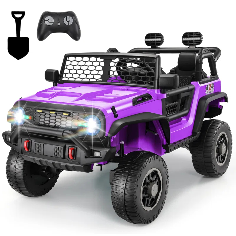 Homdox 24 Volt 2 Seater All-terrain Vehicles Electric Toys Car For Kids With Remote Control, 4X100W Motor, Led Lights, Music, Bluetooth