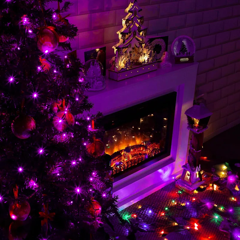 516" Halloween & Christmas Decorative 100-Bulb LED String Lights, Outdoor Waterproof, Reusable