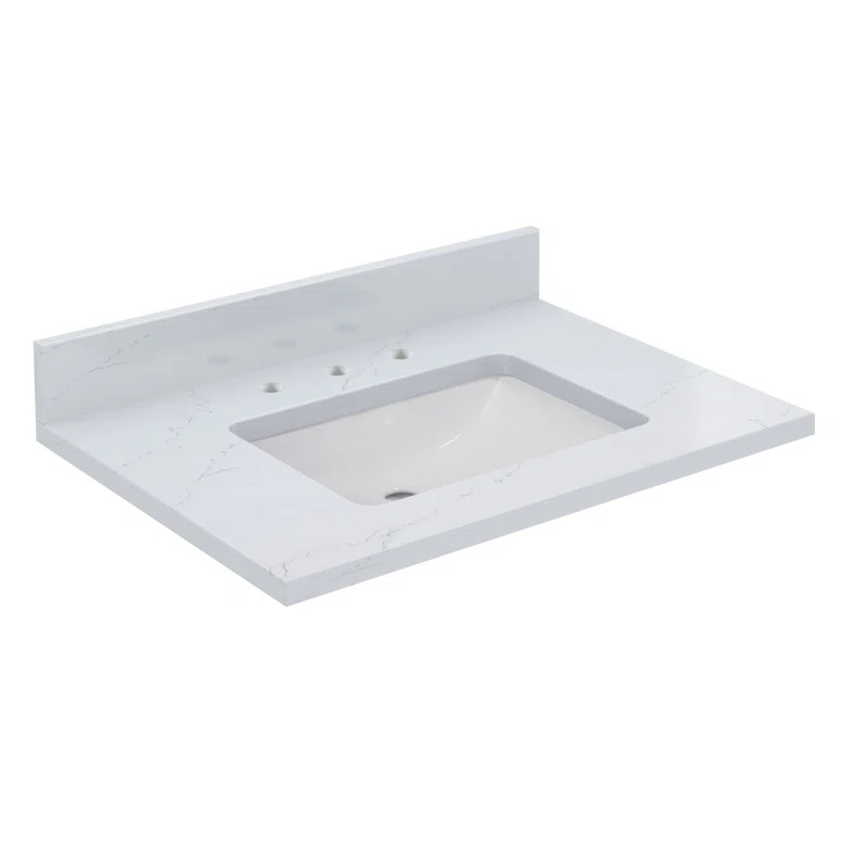 Sagehill Designs Chantilly 31'' Quartz Single Bathroom Vanity Top with Sink
