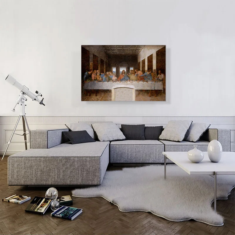 ARTCANVAS " The Last Supper 1498 " by Leonardo Da Vinci Painting Print