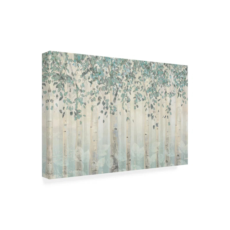 Winston Porter " Dream Forest I Silver Leaves " by James Wiens Painting Print