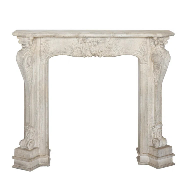 One Allium Way® Berthine Ornate Decorative Fireplace Mantel