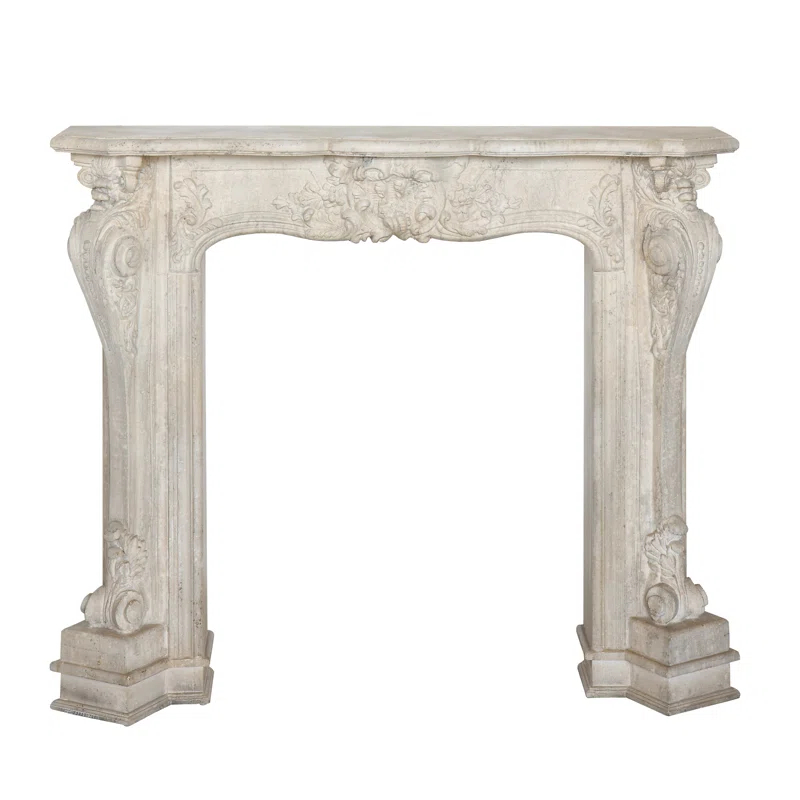 One Allium Way® Berthine Ornate Decorative Fireplace Mantel