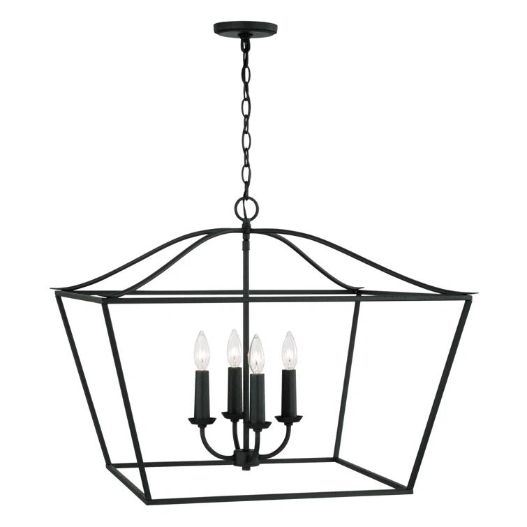 Capital Lighting Grady 4 - Light Dimmable Lantern Square / Rectangle Chandelier