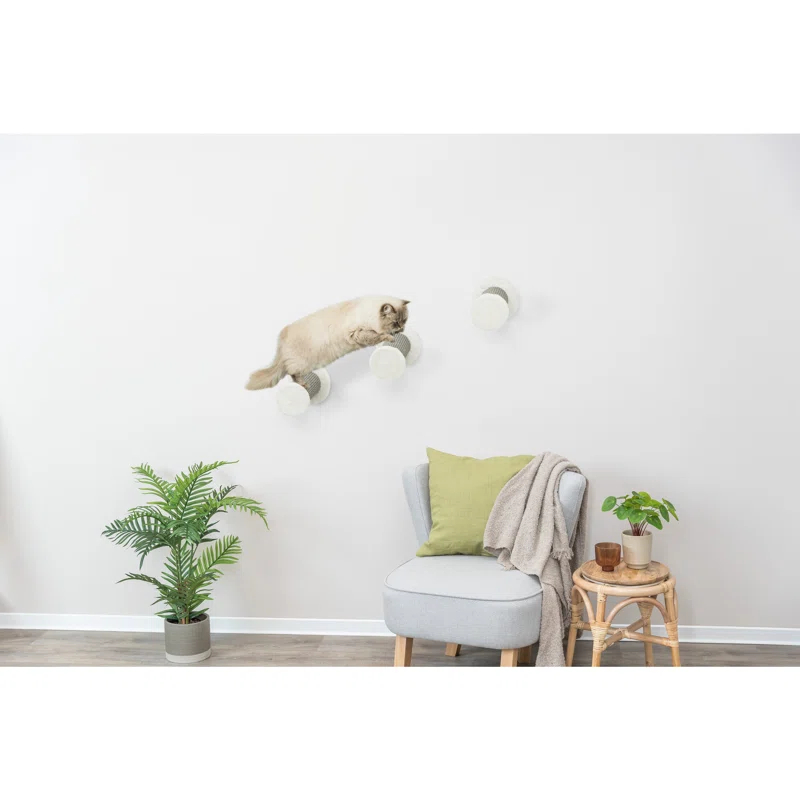 TRIXIE Wall Mount Cat Climbing Steps, Cat Furniture, Scratching Post, 3pcs