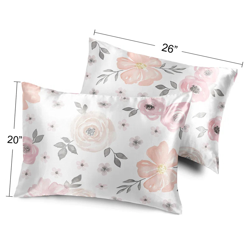 Sweet Jojo Designs Satin Floral - Set of 2