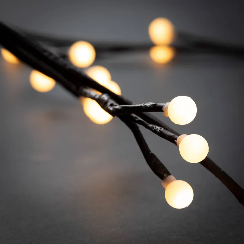 Clover Lane 84" Christmas Cluster Lighted Garland, Brown