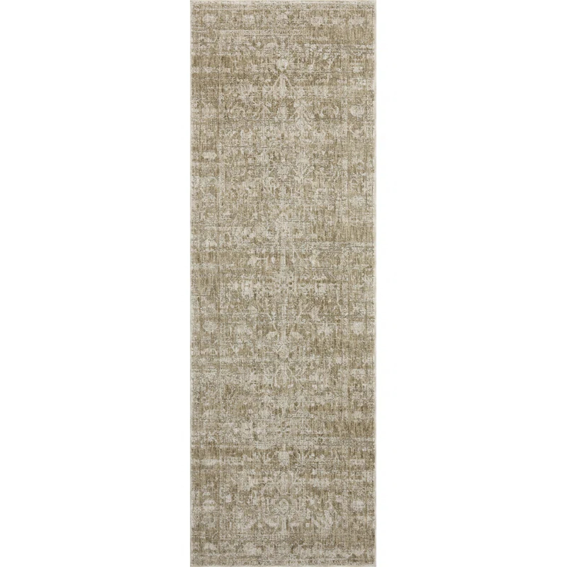 Honora Rug by Amber Lewis x Loloi - Khaki and Beige / 2'7" x 10' Runner
