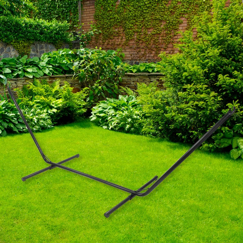 Northlight Seasonal 11ft Black Steel Hammock Stand with Hardware