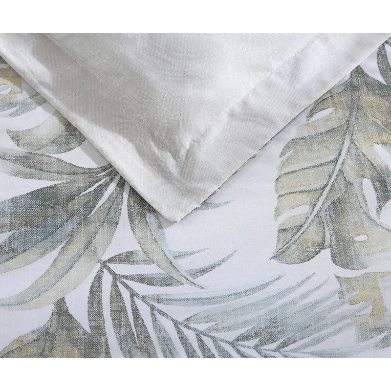 Tommy Bahama Home Tommy Bahama Waimea Bay Green Cotton Reversible Comforter Set