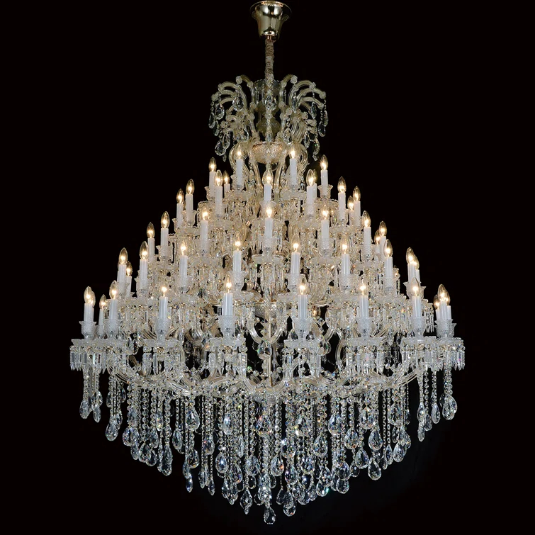 Michael Amini Grand Versailles 45 - Light Dimmable Tiered Chandelier