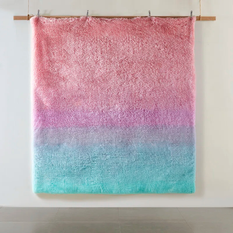 Intelligent Design Pastel Ombre Shaggy Faux Fur Comforter Set