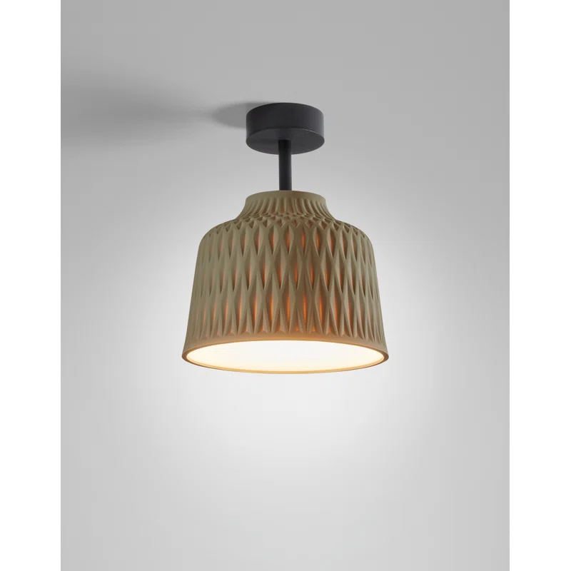 11.81'' W 1 - Bulb Outdoor Semi Flush Mount