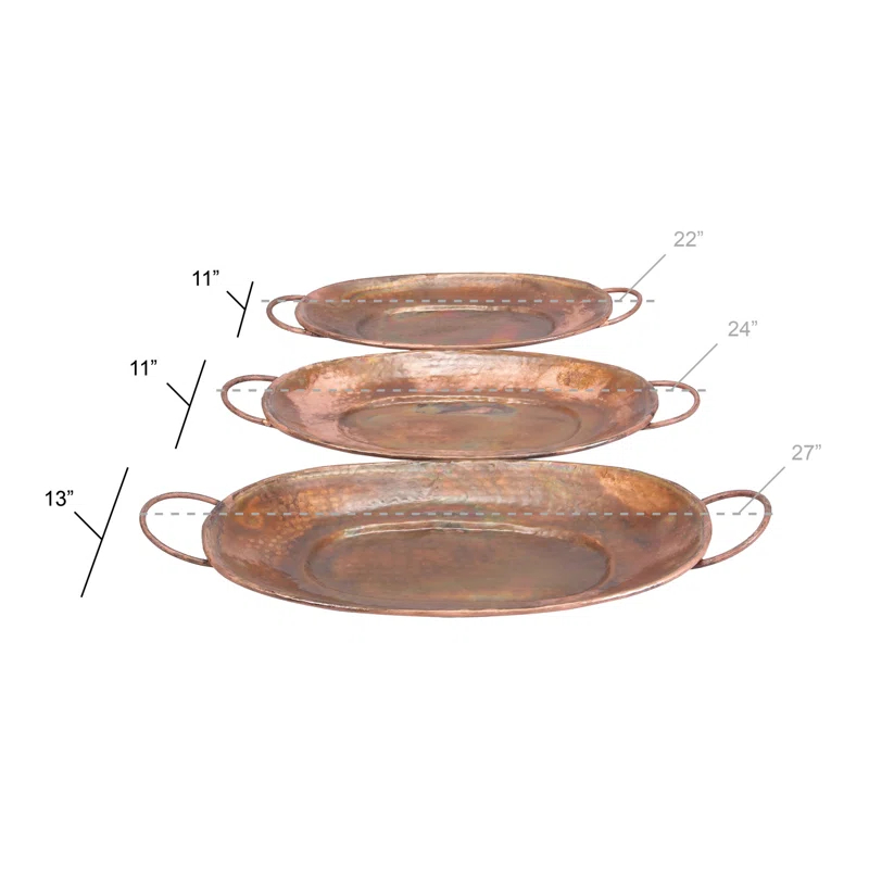Gracie Oaks Crites Metal Tray