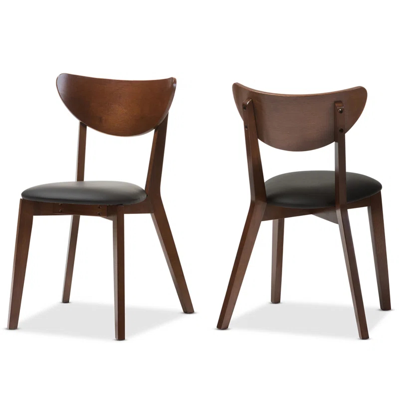 George Oliver Kemmer 18.9'' H Upholstered Walnut Side Chair (Set of 2)