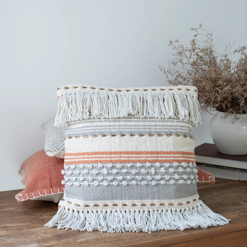 Rajani Home Analee Appliqued Cotton Throw Pillow