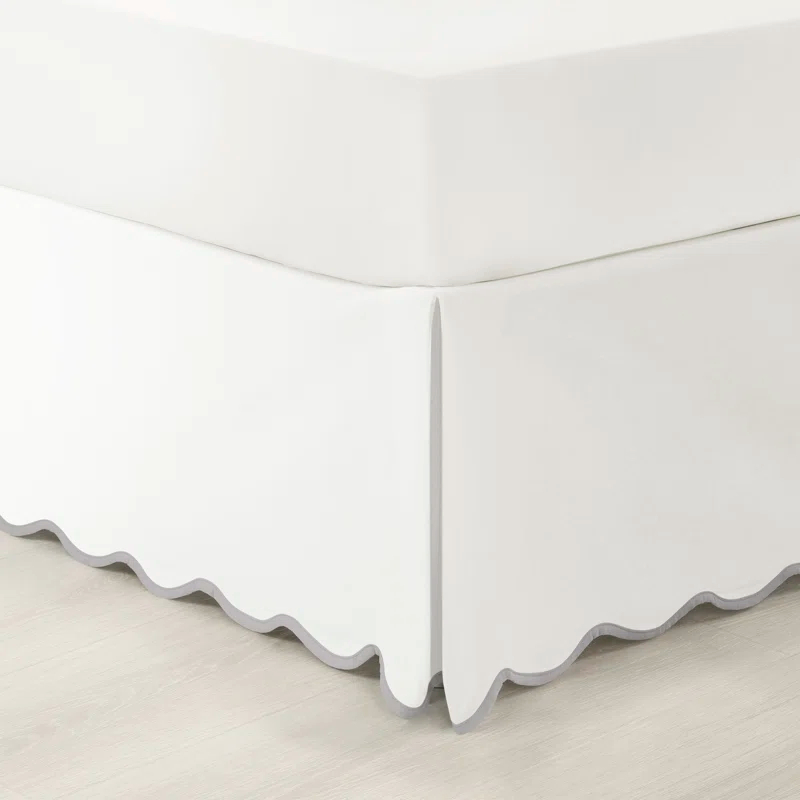 Coastal Chic Scallop Wrap Around Bed Skirt